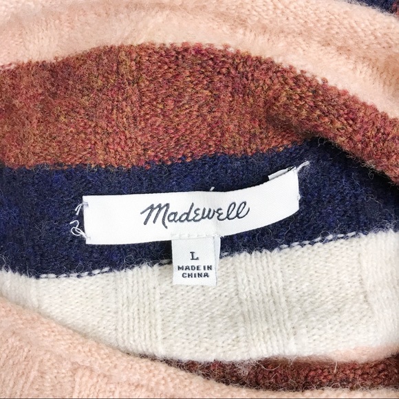 New Madewell Striped Evercrest Turtleneck Sweater - Picture 8 of 10